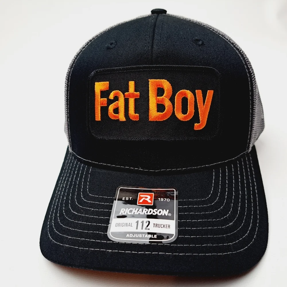 Fat Boy Harley Richardson 112 Trucker Embroidered Patch Mesh Snapback…